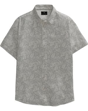Vustra Leopard & Toucan Button-Down Shirt - Grey