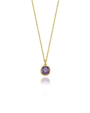 LINYA JEWELLERY Cosmic Chain Zodiac Necklace Birthstone - Metallic
