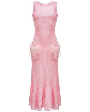 Andreeva Pink Knit Day Dress