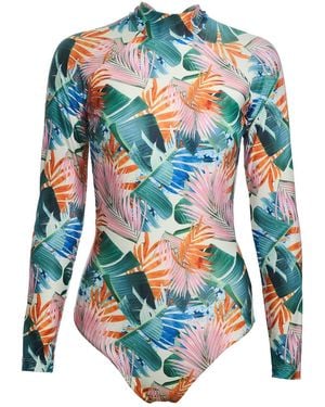 Paola Amador Palms Bodysuit & Swimsuit Surf - White