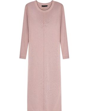 Rave on Trend Knitted Maxi Dress - Pink