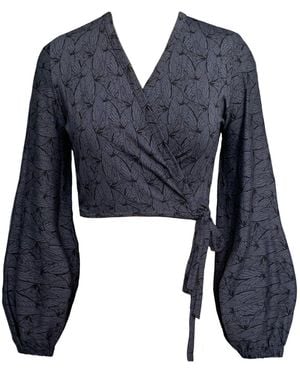 Frock Tales Kenza Wrap Top - Blue