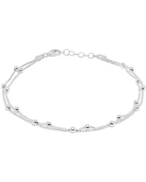 Kaizarin Double Beaded Anklet - Metallic