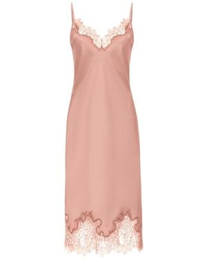 Avenue 8 Silk Lace Detailed Midi Cami Dress - Pink