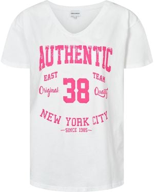 American Dreams T-Shirt 38 East Authentic Cotton Tee W/ Letters - White
