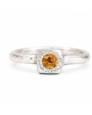 Zoe Alexandria Jewellery Flower Box Ring - Metallic