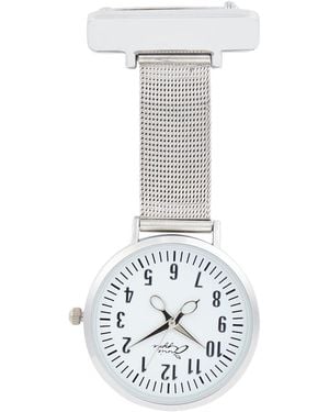 Bermuda Watch Company Annie Apple/ Mesh Nurse Fob Watch - Metallic