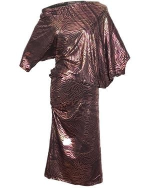 Jennafer Grace Jungle Flame Angle Dress - Brown