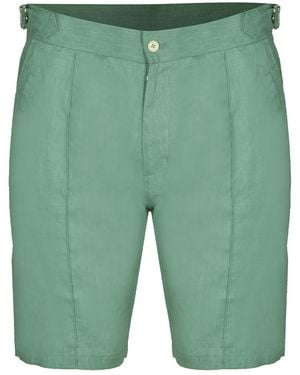 DAVID WEJ Hugo Linen Short With Side Adjuster - Green
