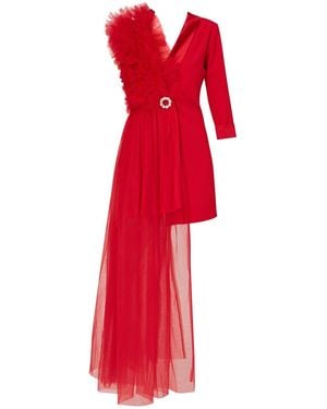 LIA ARAM Blazer With A Deconstructed Twist - Red