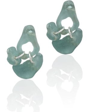 Bio-Trimmings Arber Earrings Aqua - Blue