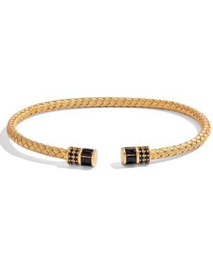 Ebru Jewelry Diamond Woven Vermeil Cuff Bracelet - Metallic