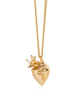Strange Fruit Small Heart Pendant - Metallic