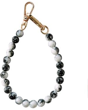 seree Beaded Bag Charm - Metallic