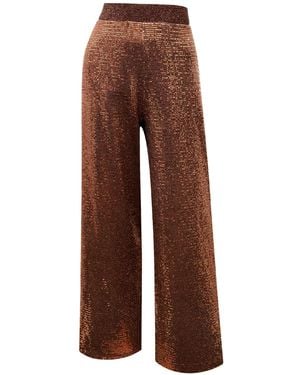 Me & Thee Neutrals Leftfield Copper Sequin Trousers - Brown