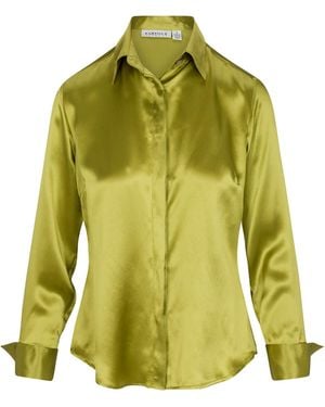 Farinaz Attitude Blouse – Deep Designer Top - Green