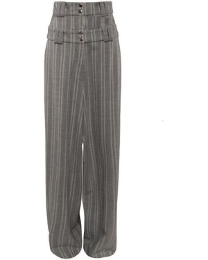 Vestiaire d'un Oiseau Libre Double Waisted Trousers - Grey