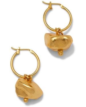 Jaredjamin Nugget Charm Click-Top Hoop Earrings - White