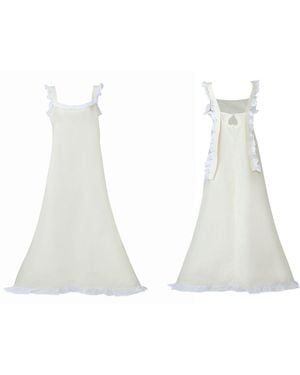 Love Letters X Lemon Dolce Sleep Dress Long Organic Cotton - White