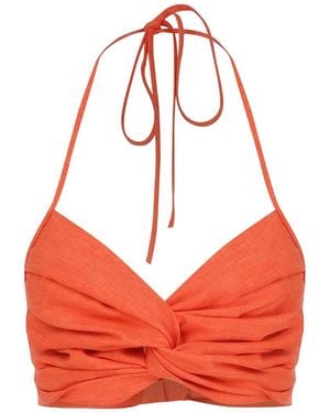 NAZLI CEREN June Top In Spicy Orange - Red
