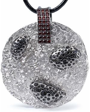 German Kabirski Niam Singular Edition Pendant With Natural Garnets - Metallic