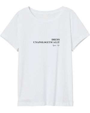 Monique Singh Dress Unapologetically Tee T-Shirt - White