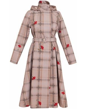 RainSisters Neutrals Coat With Front Pleats: Blush Of The Crown - Pink