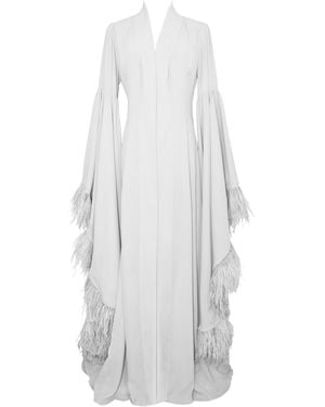 Ak Royalty Resortwear Melanie Waterfall Kimono - White