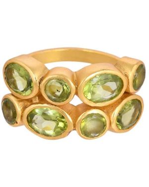 Opium Jewels Jali Cocktail Ring - Metallic