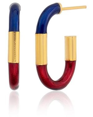 Milou Jewelry Sophia Hoop Earrings - Blue