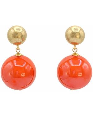 Michael Nash Jewelry Marylynn Ball Drop Earrings - Red