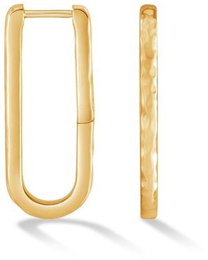 Dower & Hall Large Nomad Link Huggie Hoops - Metallic