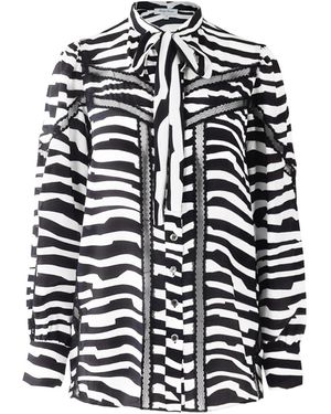 Solgo Atelier Alexis Puff Sleeve Mulberry Silk Blouse - Black