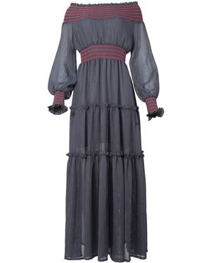 Vivienne Pash Charli Off-Shoulder Maxi Dress - Blue