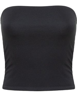 Audrey Vallens Bamboo Band Top - Black