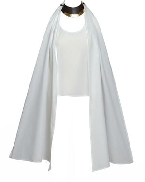 Hedare Astor Top & Shawl & Choco Necklace - Grey