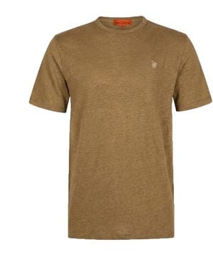Maison Tangerine Neutrals Linen T-Shirt For - Green