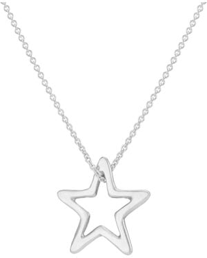 Posh Totty Designs Sterling Silver Open Star Necklace - Metallic