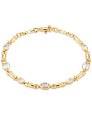 Lulu B London Topaz Gemstone Chain Bracelet - Metallic