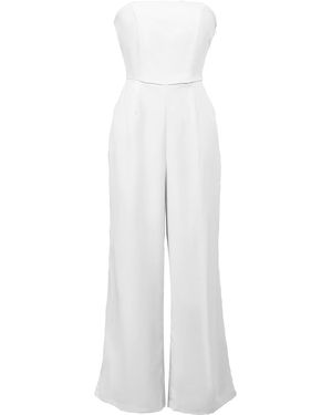 Smart and Joy Minimalist Bustier Jumpsuit - White