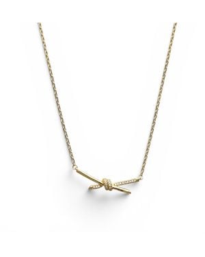 Miss Cecilia Colette Knot Necklace - Metallic
