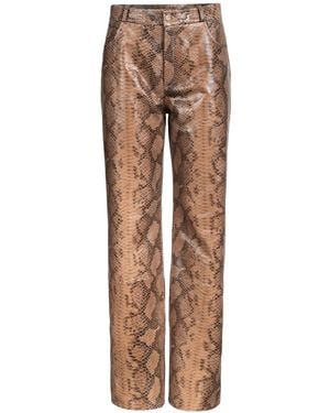 Heira Leatherwear Neutrals Medusa Low-Rise Pants - Brown