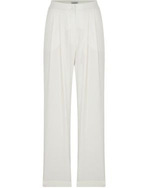 NAZLI CEREN Tina Crepe Pants - White