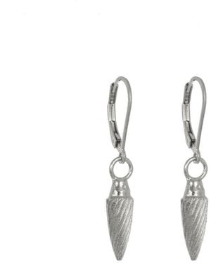 Edge Only Spiral Drop Earrings Sterling - Metallic