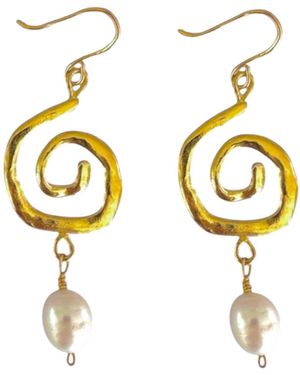 Adele Jade Le Onde Earrings - Metallic