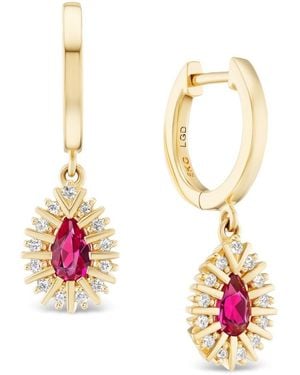 Talismania Jewelry Wildfire Huggie Earrings - Red