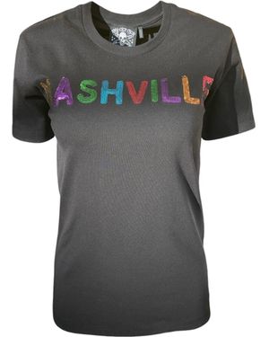 Any Old Iron Sequin Nashville T-Shirt - Gray