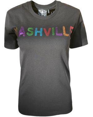 Any Old Iron Sequin Nashville T-Shirt - Grey