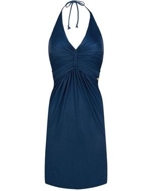 Chic by Lirette Short Halter Dress Natural - Blue