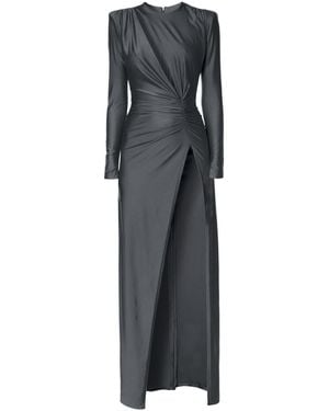 AGGI by HALEWSKI Adriana Smokey Pearl Maxi Evening Dress - Black